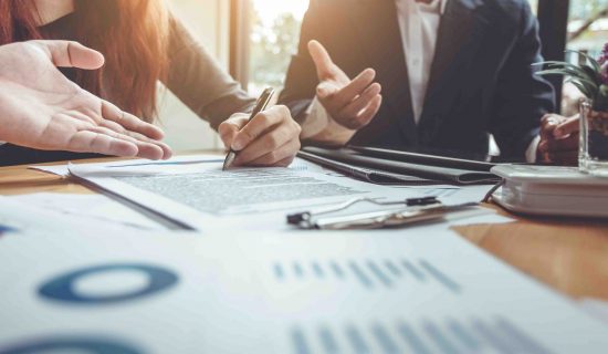Business Signing a Contract Buy - sell house. Business contract. agreement was signed co-investment business